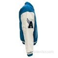 Giacca da baseball da baseball da baseball in pelle da ricamo da ricamo personalizzato